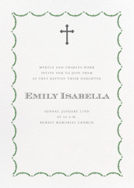 Garland Tall - Baptism & Christening Invitation by Paperless Post