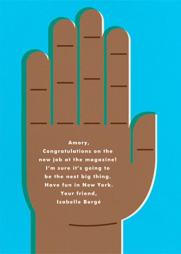 High 5 - Congratulations Card by The Indigo Bunting - Back