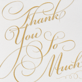 Script - Thank You So Much - Thank You Card by Paperless Post