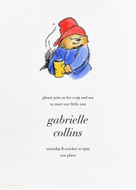 Time for Tea - Baby Shower Invitation by Paddington Bear