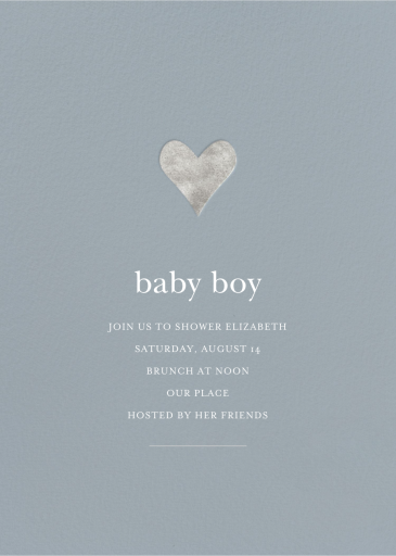 Foil Heart - Baby Shower Invitation by Sugar Paper