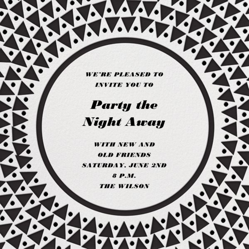 Radial Triangles - Cocktail Party Invitation by Paperless Post