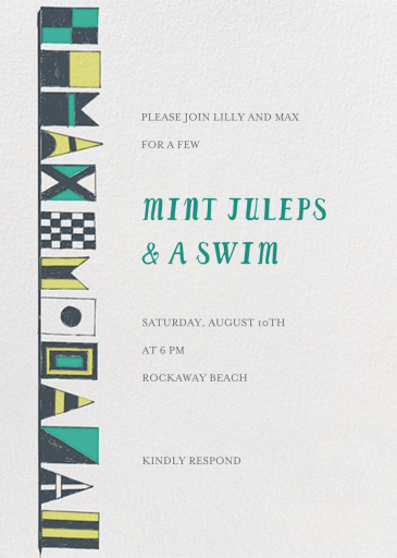 Prepare to Jibe - Summer Party Invitation by Mr. Boddington's Studio