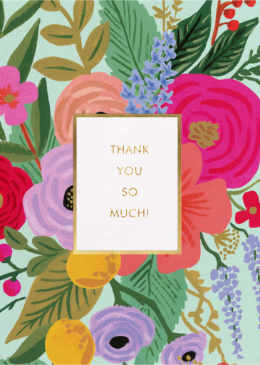 Garden Party Thank You - Thank You Card by Rifle Paper Co.