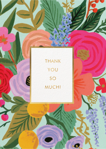 Garden Party Thank You - Love and Romance Card by Rifle Paper Co.