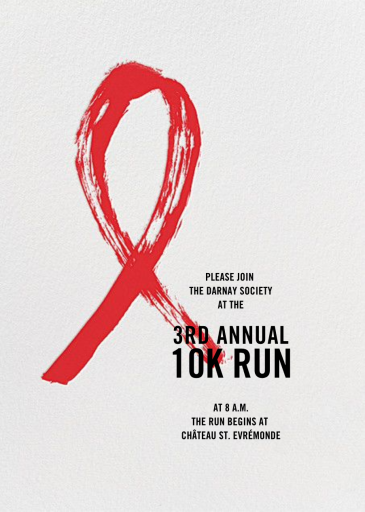 Brushstroke Ribbon - Fundraiser Invitation by Paperless Post