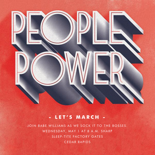 People Power (Invitation) - Activism Invitation by Paperless Post