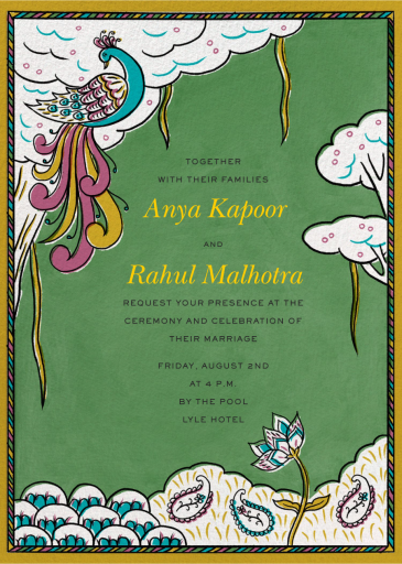 Vasant Peacock - Invitation by Chand Sitara