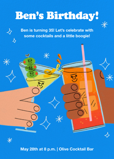 Happy Cocktails - Invitation by Tess Smith-Roberts