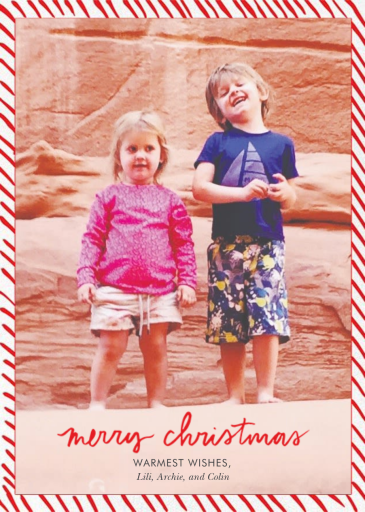 Candy Stripe - Holiday Card by Linda and Harriett