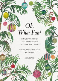 Tropical Ornament Palm Invitation