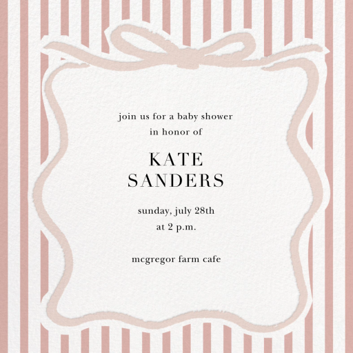 Coquette Ribbons - Baby Shower Invitation by Sugar Paper