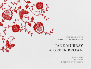 Floral Applique (Save the Date) by Oscar de la Renta