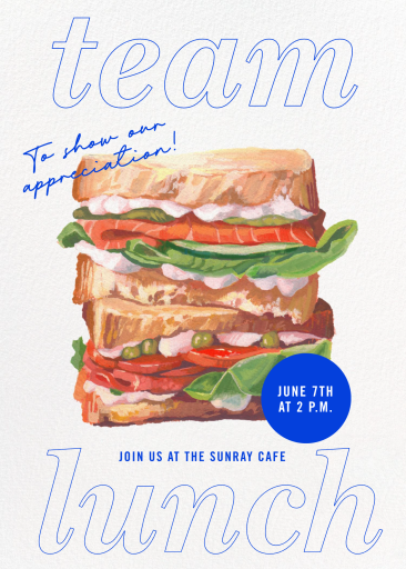 Sandwich Stack - Dining & Drinks Invitation by Paperless Post