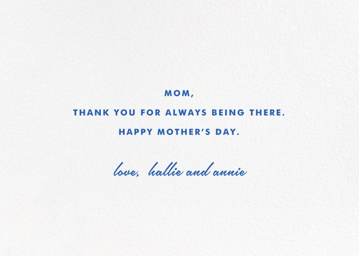 Happy Mother's Day Script - Mother's Day Card by Paperless Post - Back