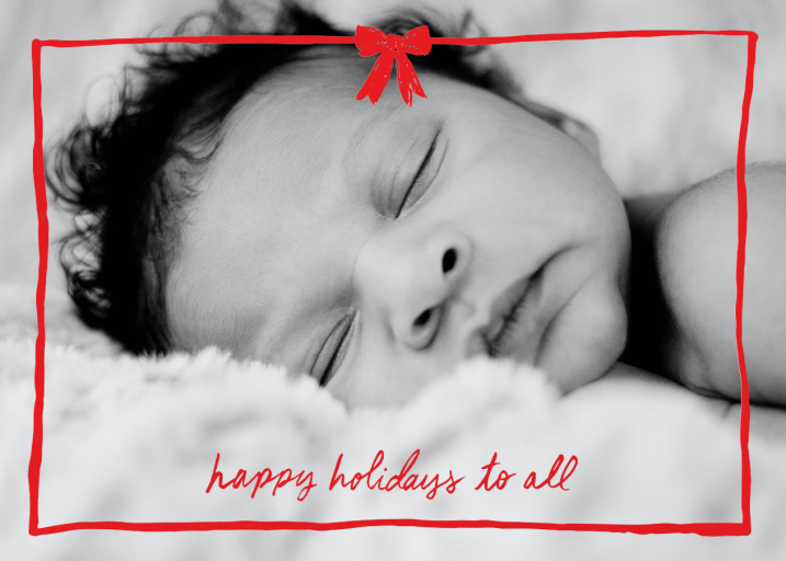 Christmas Bow Frame - Holiday Card by Linda and Harriett