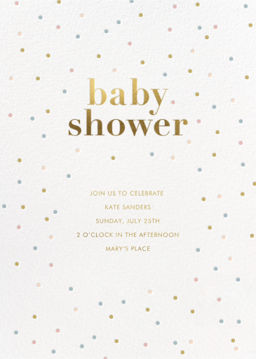 Mellow Dots - Baby Shower Invitation by Sugar Paper