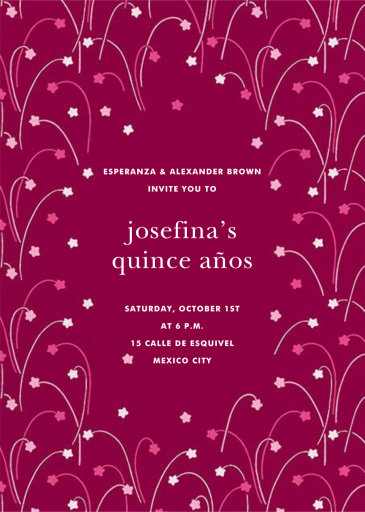 Long Stems - Quinceañera Invitation by kate spade new york