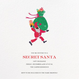 Santa Says Hello (Square) by Mr. Boddington's Studio