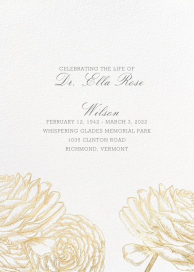 Ranunculus - Memorial Card by Paperless Post