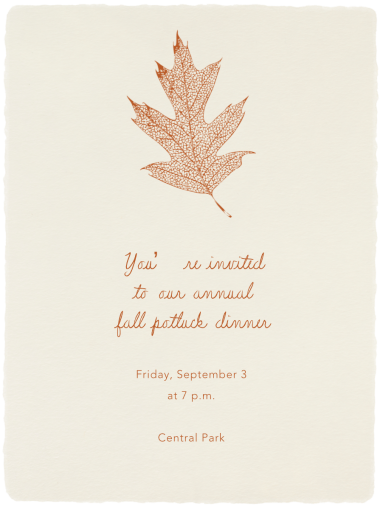 Deckle Cream Smooth - Invitation by Paperless Post