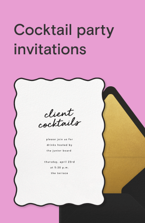 Cocktail party invitations