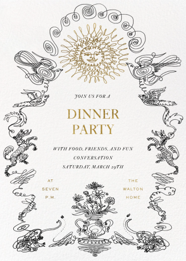 Solar Celebration - Dinner Party Invitation by Joana Avillez