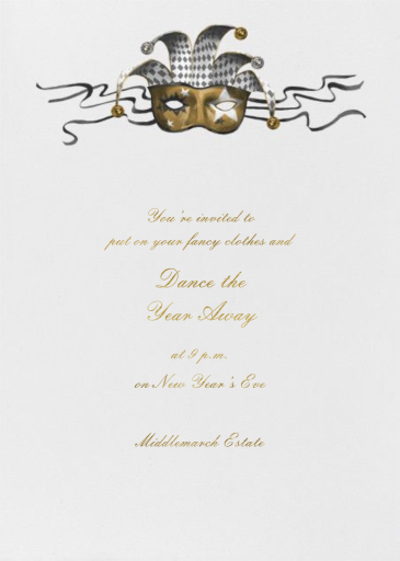 Harlequin Mask by Paperless Post