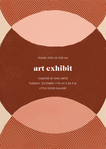 Concentrics - Art Exhibition Invitation by Paperless Post