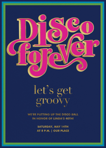 Groovy Flourish - Birthday Invitation by Jonathan Adler