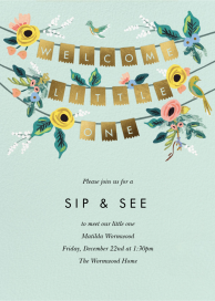 Golden Bunting - Sip and See Invitation by Rifle Paper Co.