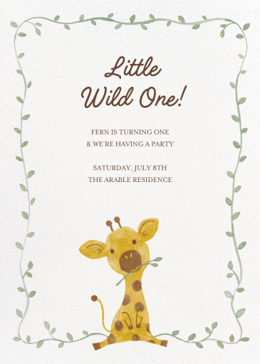 Giraffe Calf - Invitation by Paperless Post
