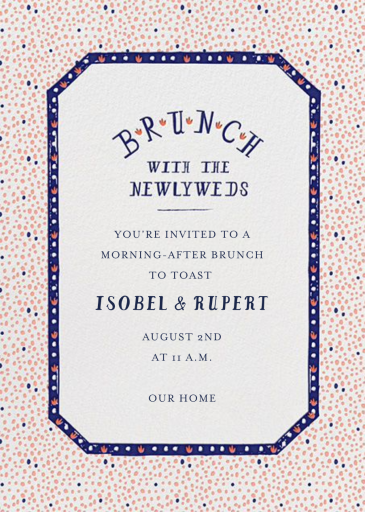 Chocolate Croissants - Wedding Brunch Invitation by Mr. Boddington's Studio