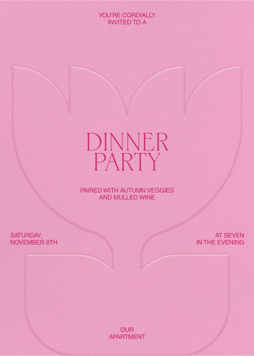 Embossed Tulip - Party Invitation by Both