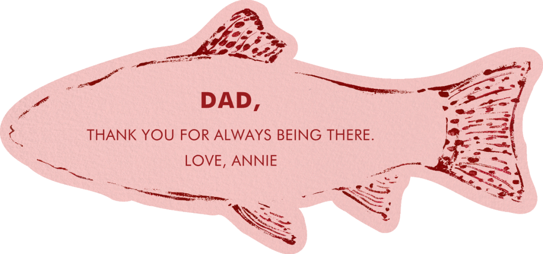 Rainbow Trout - Greeting Card by Iris + Marie - Back