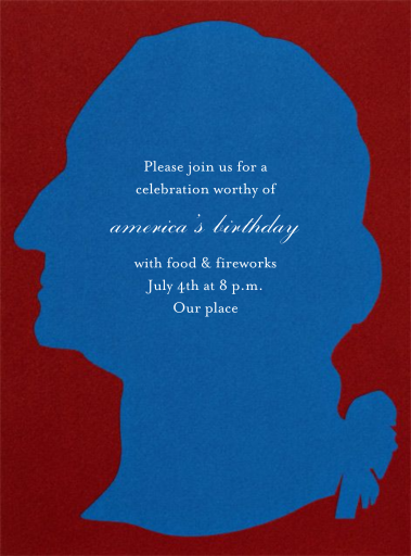Washington Silhouette - 4th of July Invitation by Paperless Post