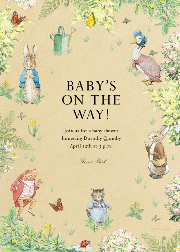 Peter and Pals - Birthday Invitation by Peter Rabbit