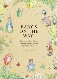Peter and Pals - Baby Shower Invitation by Peter Rabbit