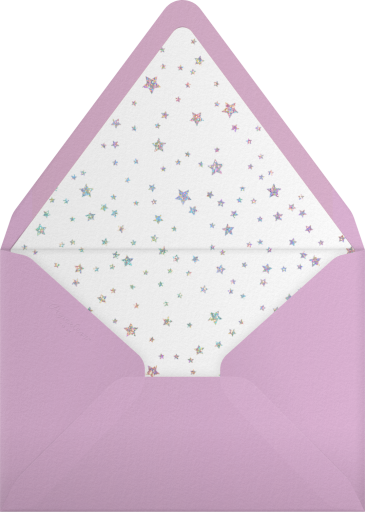 Pastel Unicorn Heart Invitation Envelope