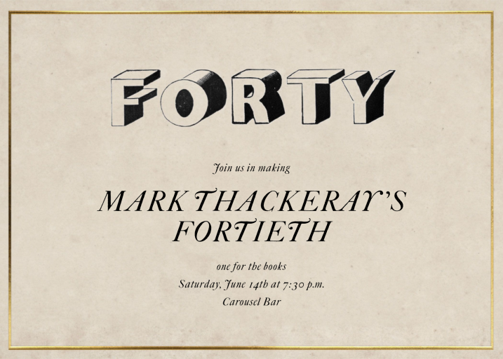 Fresh Perspective - Birthday Invitation by John Derian