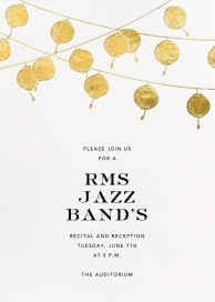 Golden String Lanterns - Recital Invitation by Paperless Post