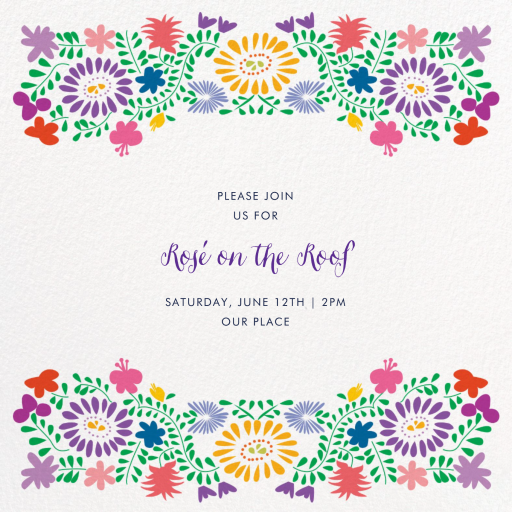 Oaxacan Flowers - Cocktail Party Invitation by Paperless Post