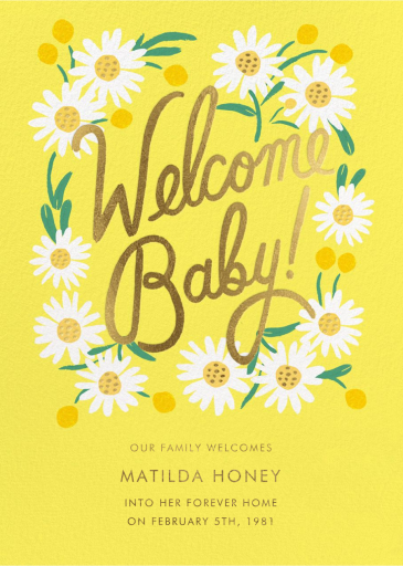 Welcome Baby - Baby Announcement by Rifle Paper Co.