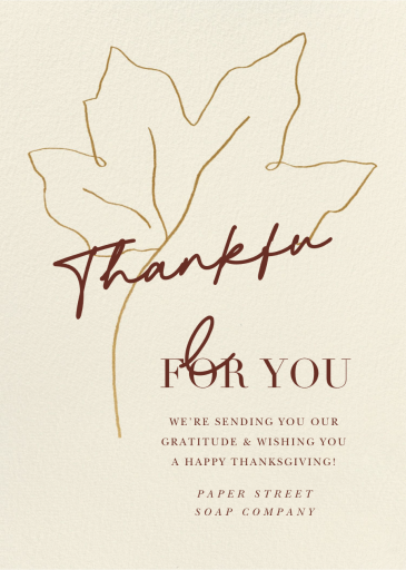 Hint of Fall - Thanksgiving Card by Paperless Post