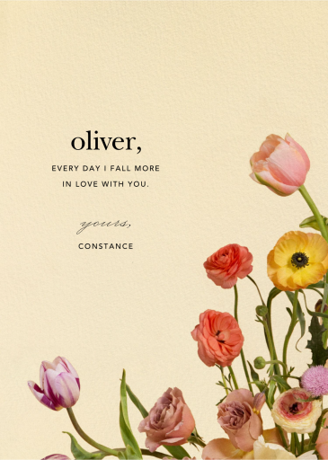 Prairial Photo - Valentine's Day Card by Putnam & Putnam - Back