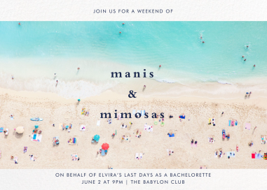 Beach - Bachelorette Party Invitation by Gray Malin