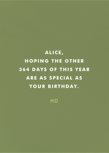 Birthday Sparkles (Elena Boils) - Birthday Card by Wrap - Back