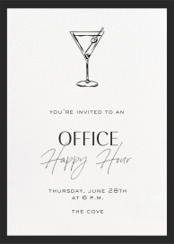Single Olive Martini (Customizable Template) - Happy Hour Invitation by Paperless Post