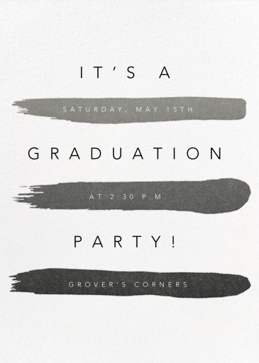 Gradient Brush Strokes - Graduation Party Invitation by Paperless Post