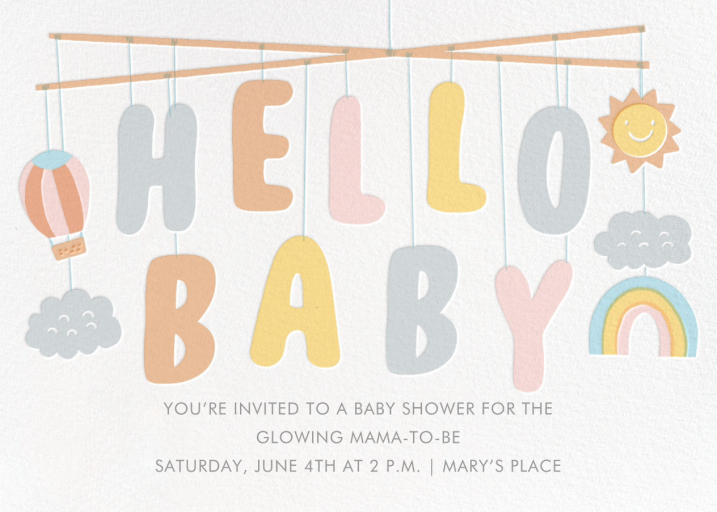 Baby Mobile - Baby Shower Invitation by Hello!Lucky